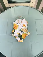 2024 Summer New Design Floral Printed Girls 2 Piece Swim Suits For Baby one Piece  Swimsuits 4