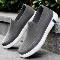 Men's Spring New Knitted Breathable Single Shoes, Dad's Shoes, Men's Casual Shoes, Comfortable Men's Shoes  sneakers