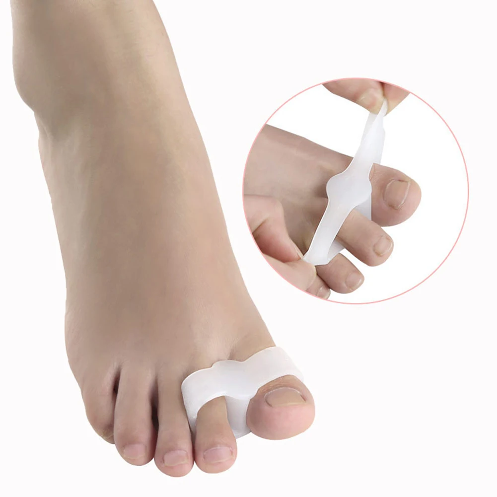 1Pair Finger Bunion Orthotics Protector Pain Relief Toe Splitter Spacer Soft Protective Toe Stretchers for Plantar Fasciitis toe separators toe corrector toe spreader finger toe separator toe protectors