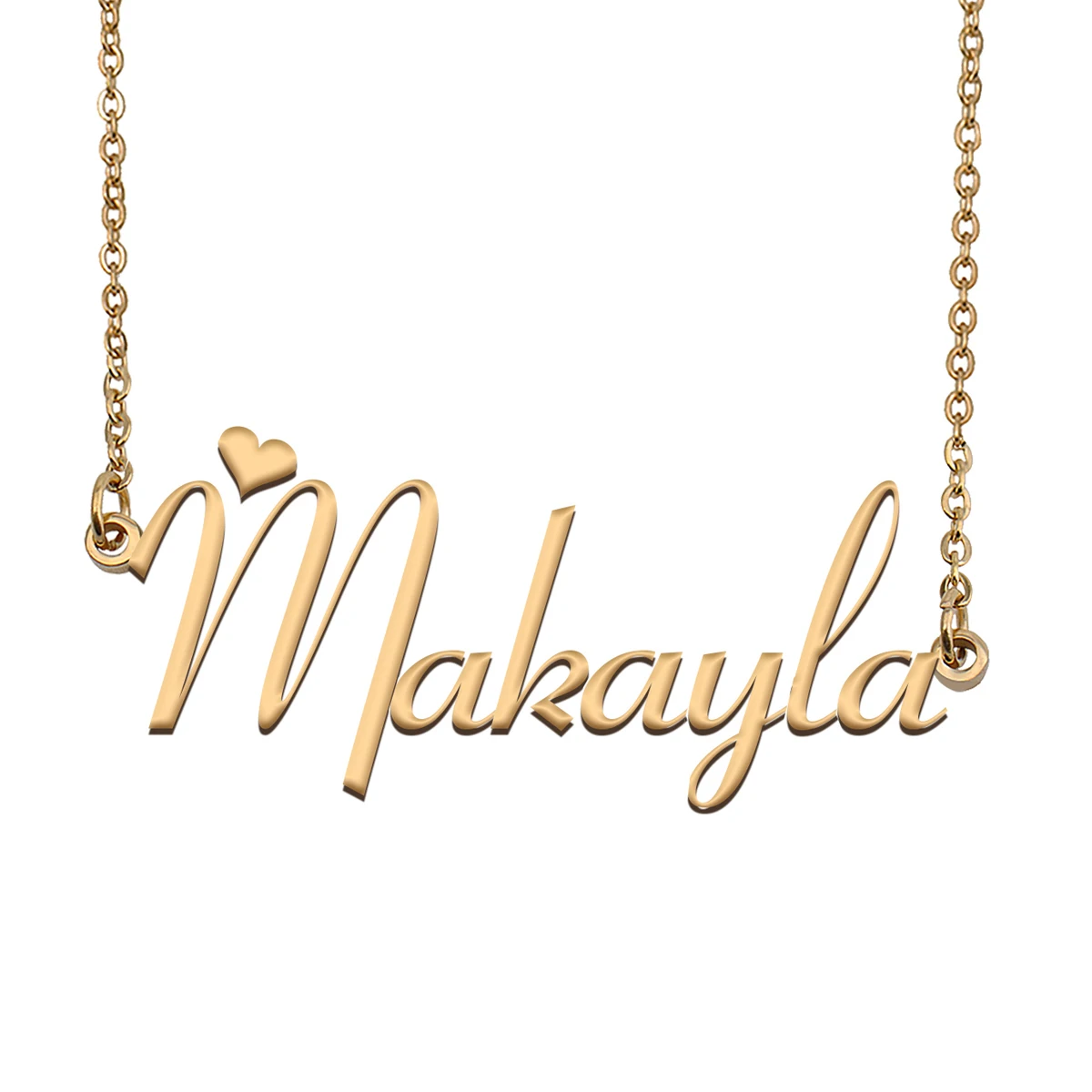 

Makayla Name Necklace Stainless Steel Nameplate Pendant for Women Girls Friends Birthday Wedding Christmas Mother Gift