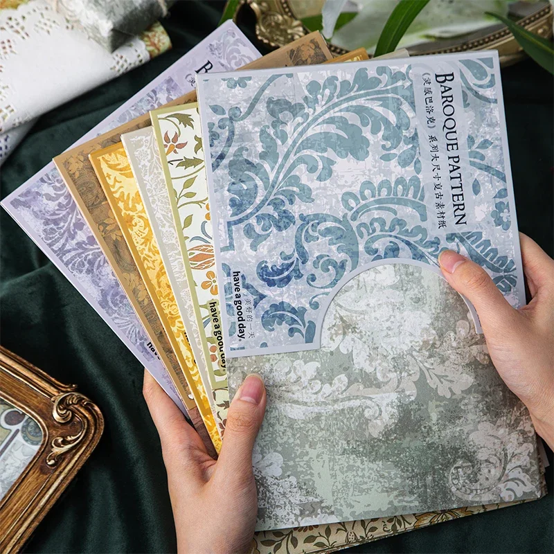 

24pcs Vintage Texture Papers for Scrapbooking DIY Card Making Handmade Journal Album Background Decoration Crafts Material Paper