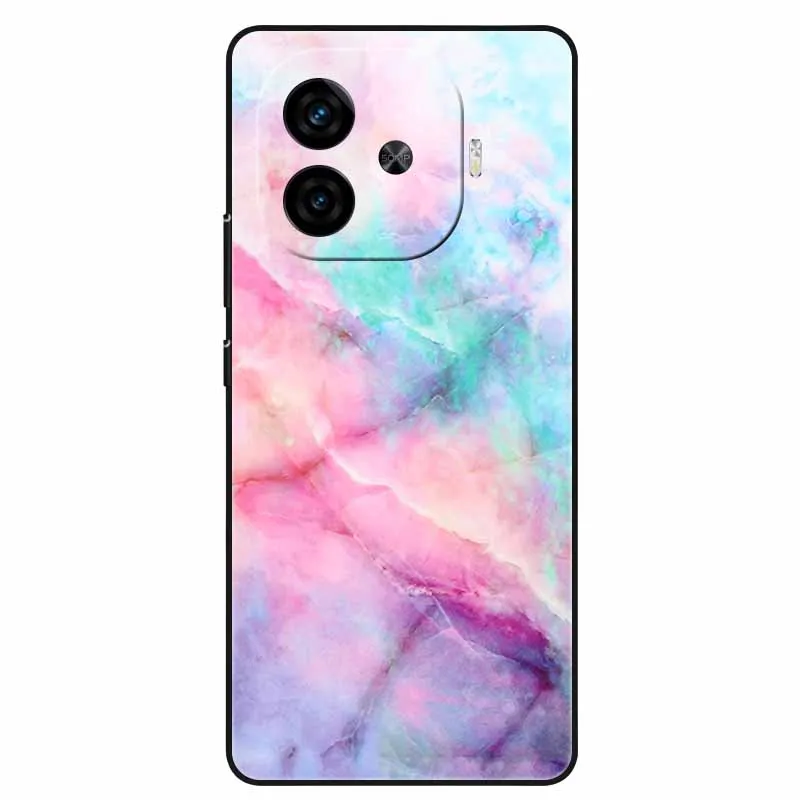 Soft Silicone Fashion Marble Shockproof Case - TPU Bumper Cover, 6.78