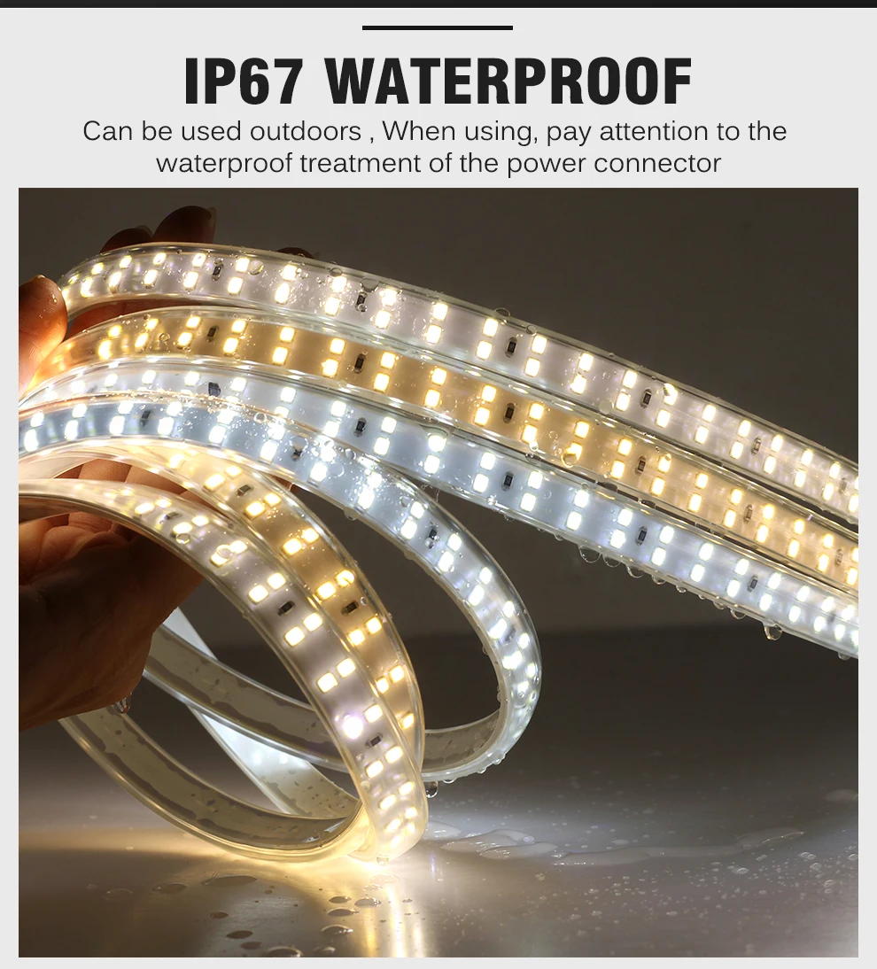 LED-Streifen Licht AC 220V SMD 180 flexible IP67 wasserdichte LED-Band 120leds/m Band für Wohnzimmer 2m 3m 5m 8m 10m 15m 20m – Detail 6