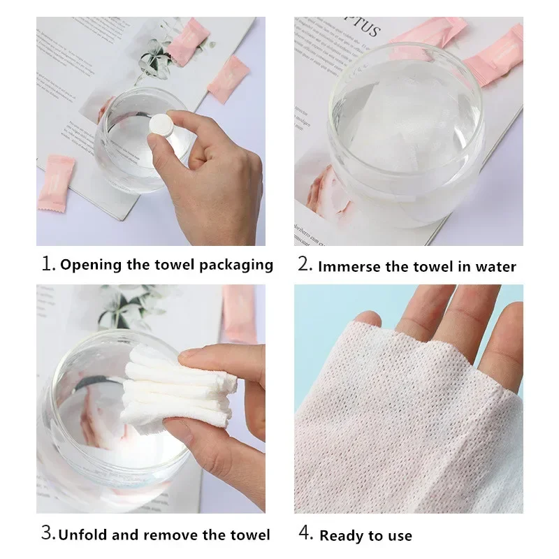 20/50PCS Towel Mini Compressed Towel Bath Towels Magic Facials Tablets Bathroom Accessories Outdoor Travel For Home & Garden Rag