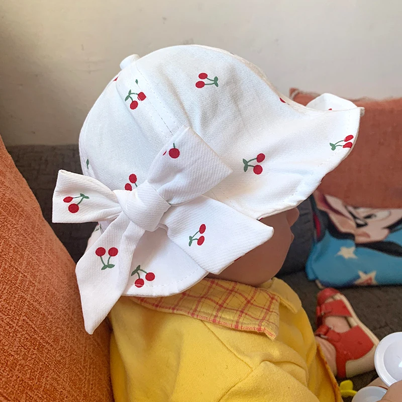 RICYGVM princesse fille soleil imprimer enfants pêcheur chapeau arc enfants Panama bassin casquette grand bord bébé crème solaire Bonnet visières_voghion.com