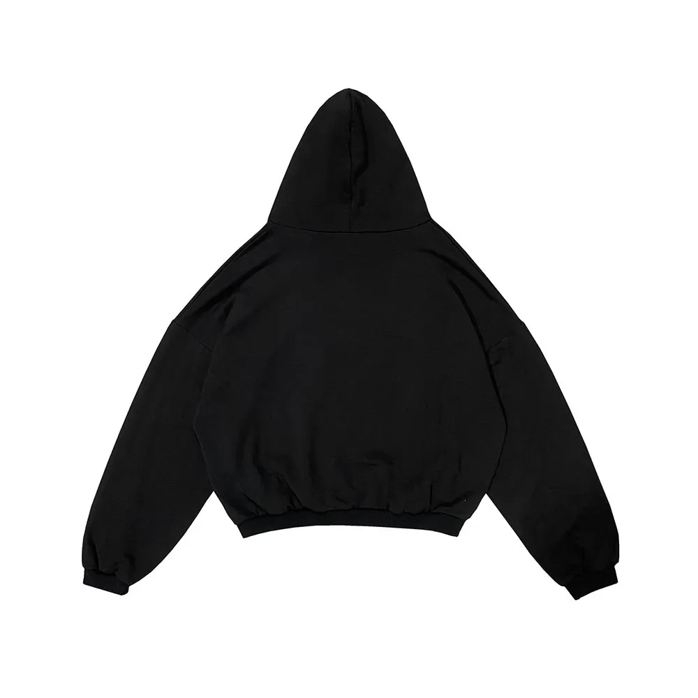 Vintage Letter Print White Black Mens Hoodies Pullover Streetwear Baggy Casual Hooded Sweatshirts Oversized Ropa Hombre Hoody