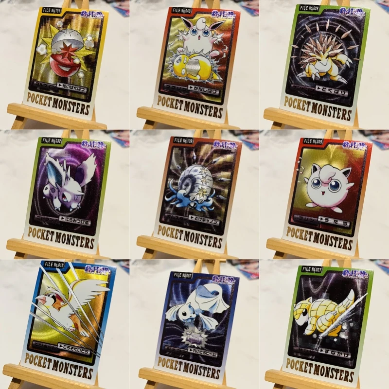 

18pcs/set Pokemon First Generation Illustrated Book Pidgeot Sandshrew Glare Thick Flash Card Anime Classics Game Collection Toy