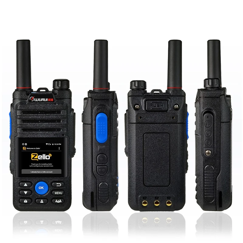 Wurui B5 Zello 4G walkie talkie poc radios Two-way radio ham Push-button telephone communications profesional long range phone