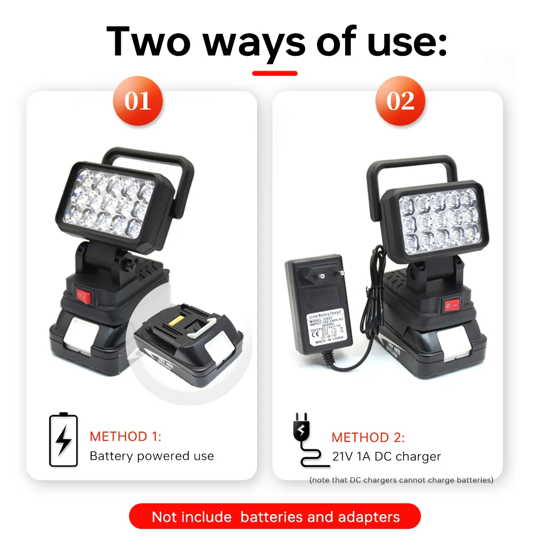 LED Working Light For Makita 18V Li-ion Battery Flashlight Portable Emergency Flood Lamp Camping Lamp camping light,portable flashlight,portable lanterns,camping lamp,camping lantern,keychain work light,portable work lights,emergency lights,portable work light,portable torch