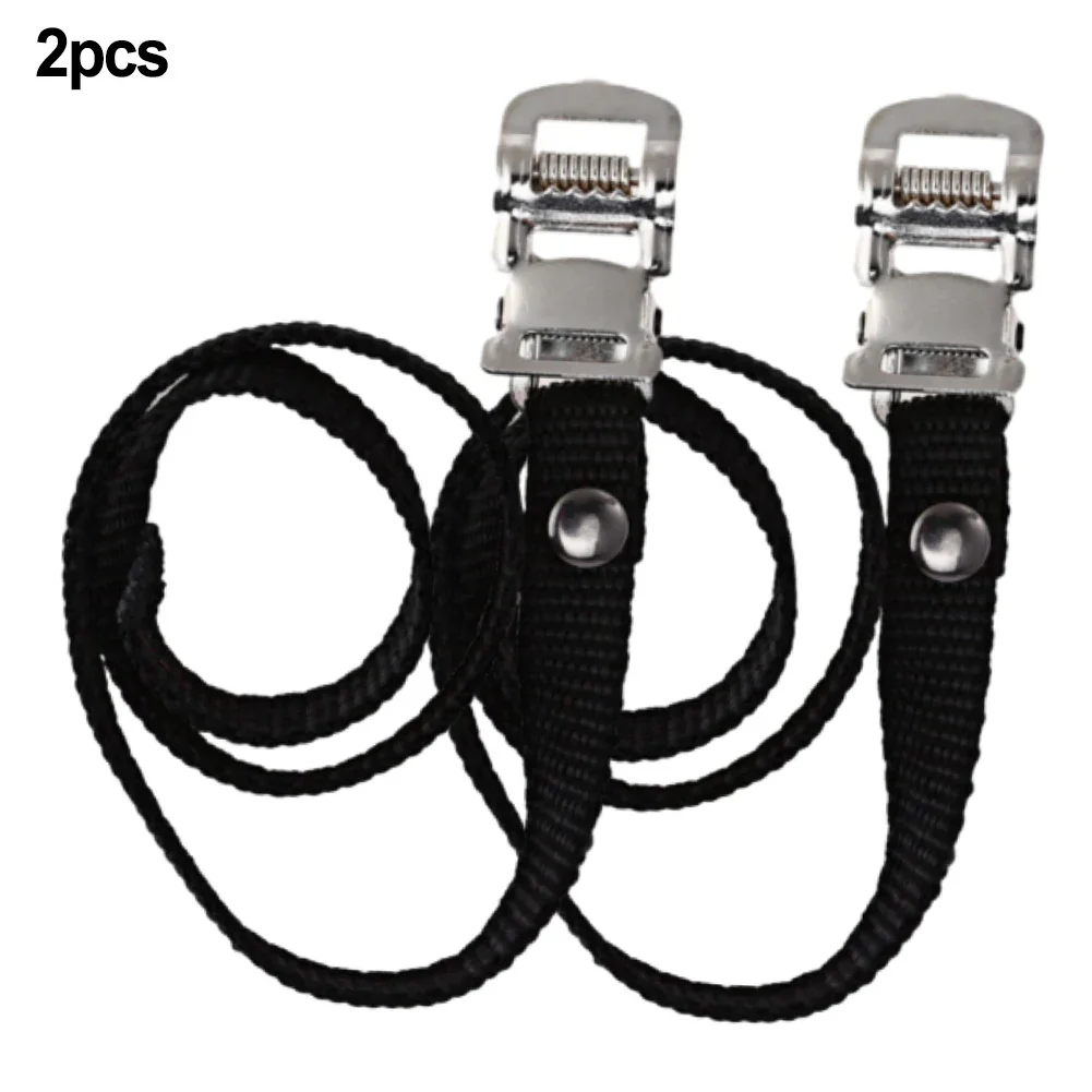 2pcs Exercise Bike Pedal Toe Straps Foot Pedal Strap With Adjustable Metal Buckle Exercise Bike Pedals Clip Straps Fitness Parts