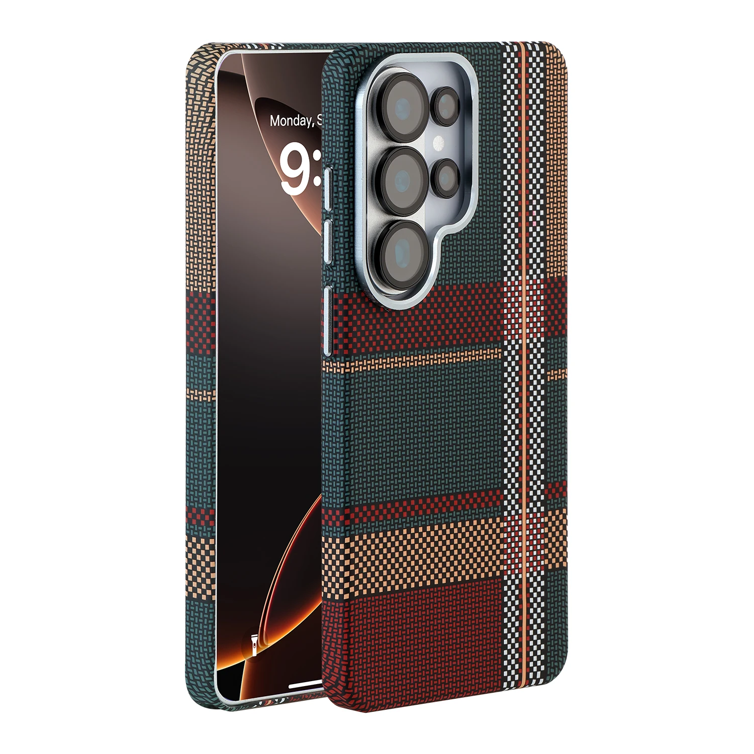 Luxurious Carbon Fiber Magnetic Armor Case with Wireless Charging Compatibility & Shockproof Protection