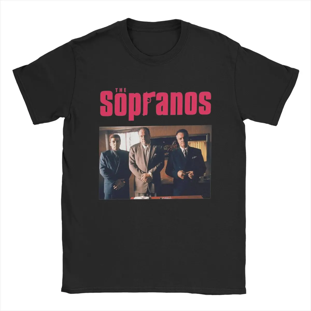 Casual The Sopranos T-Shirt for Men Crewneck Cotton T Shirts Movie ...