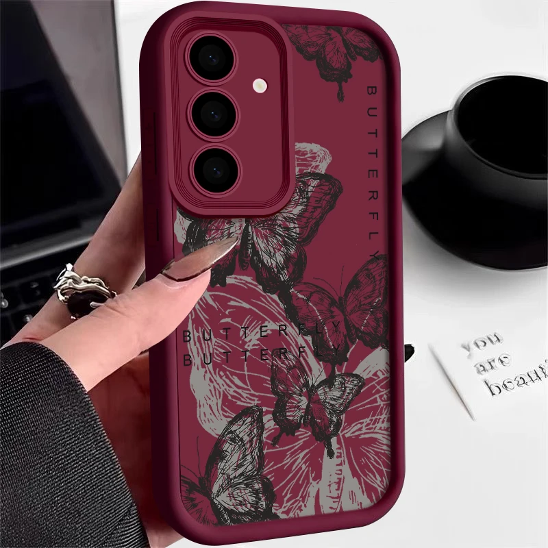 Retro Butterfly Soft Silicone Phone Case Cover