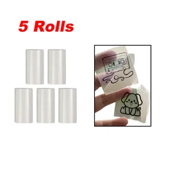 Self-Adhesive Thermal Paper Rolls - HD Color Printing for Portable Inkless Printers (16 Rolls, 57x25mm) (5Rolls Trans Sticker)