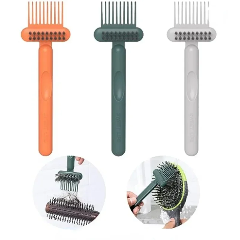 Dual-Function Hairbrush Cleaning Tool - Compact Hair and Dust Remover