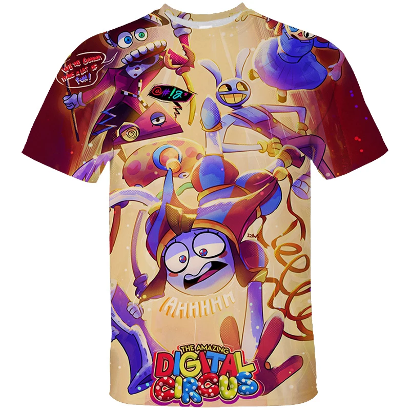 

Boy Girls 3d T-shirt The Amazing Digital Circus T-Shirt Funny Cartoon Children Clothing Kids Summer Short Sleeve Casual T Shirts