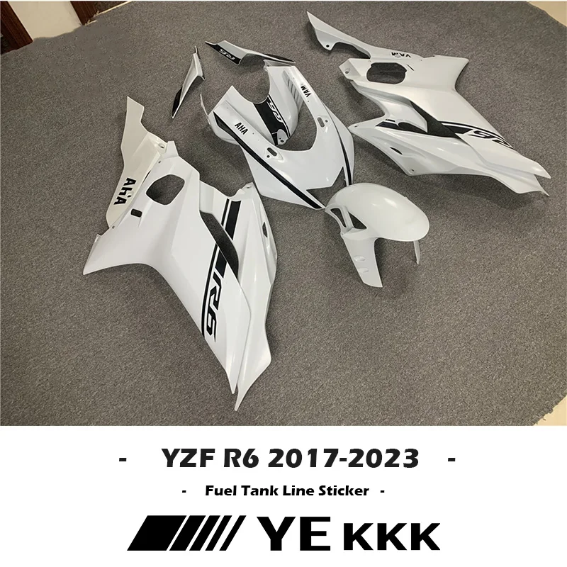 Fairing Shell Sticker Decal Whole Car Line All LOGO R6 2017-2023 For YAMAHA YZF-R6  YZF R6  600 17 18 19 20 21 22 23 for yamaha xt 600 z tenere 1983 1984 fairing shell sticker decal replica full car sticker decals xt600