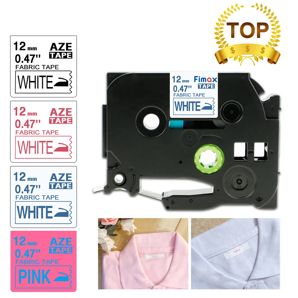 

4 Colors TZe-FA3 TZe-FA231 TZe-FA3R Compatible for Brother P touch Fabric Iron on label tape TZeFA3 TZ-FA3 for Brother Labeler