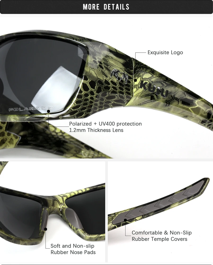 KUIU brand polarized sunglasses outdoor sports hunting fishing sunglasses anti-reflective performance glass camouflage tactics KUIU brand polarized sunglasses outdoor sports hunting fishing sunglasses anti-reflective performance glass camouflage tactics