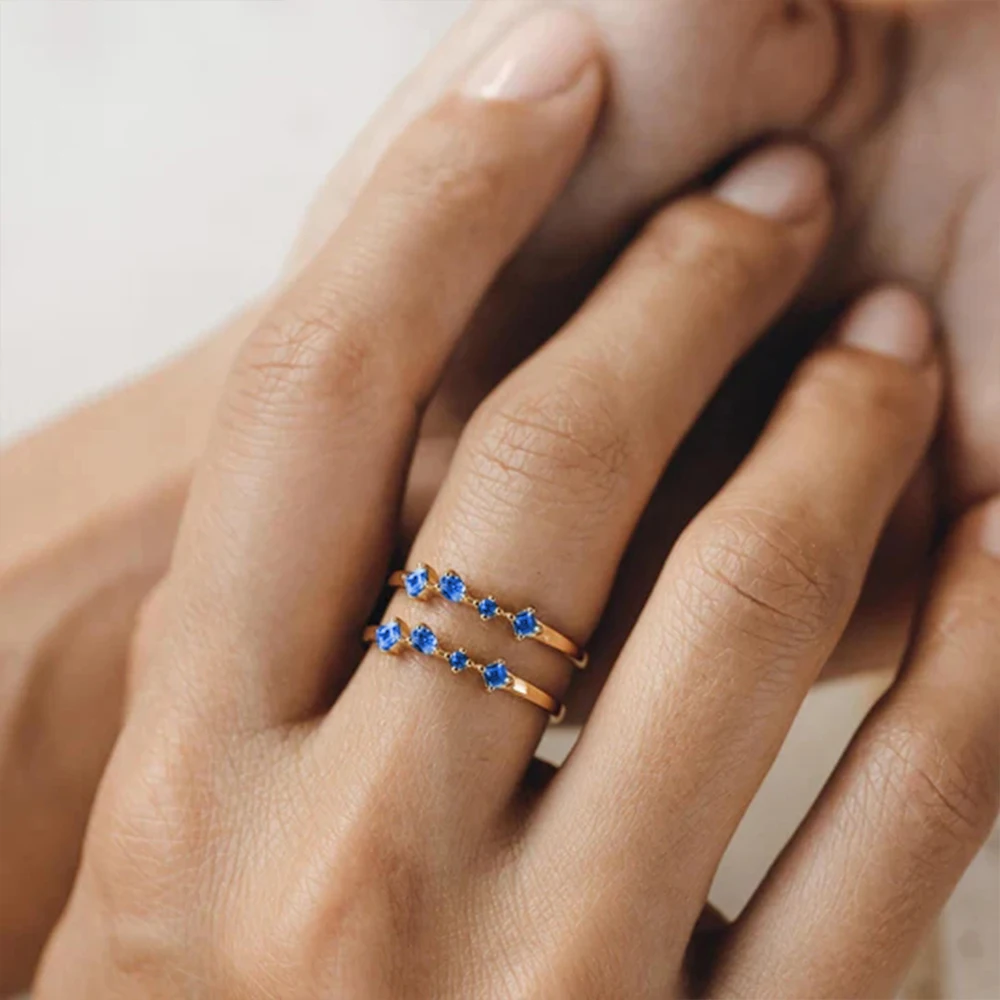 Elegant Sterling Silver Zircon Ring with Multicolor Accents
