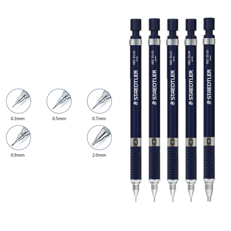 

STAEDTLER 925 35 Graphite Drafting Mechanical Pencil Set 0.3/0.5/0.7/0.9/2.0mm 5 Pencils Pack