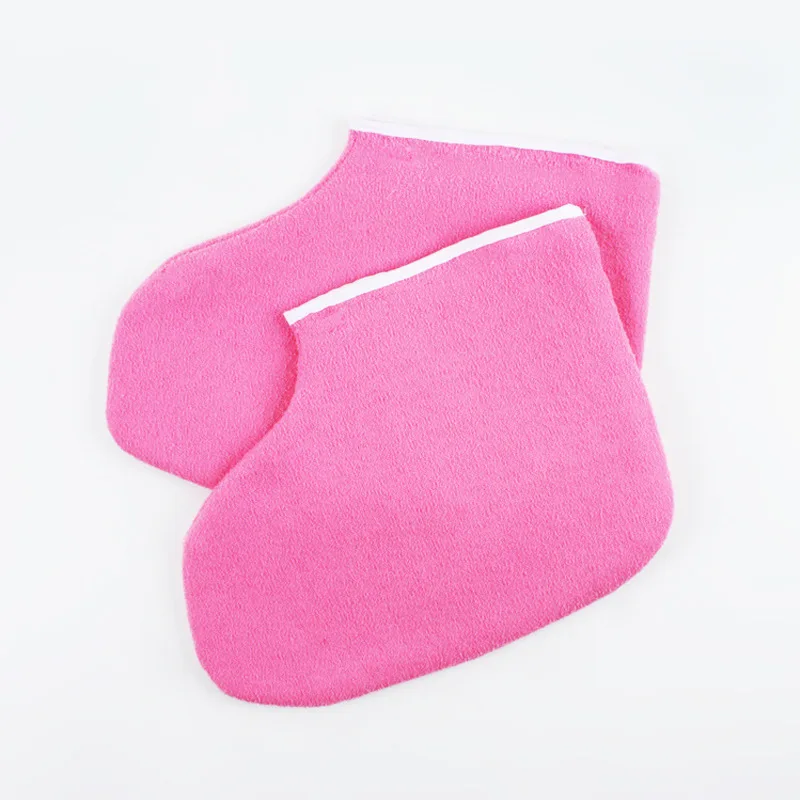 1 쌍 네일 파라핀 손 피트 장갑 적외선 치료 스파 기계 면화 장갑 스킨 케어 열 왁스 딱지 네일 아트 도구