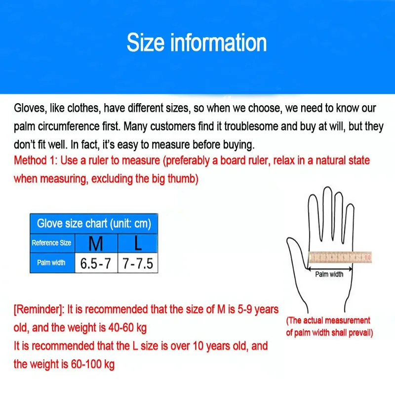 Spring and Summer Breathable Children's Half Finger Cycling Gloves Outdoor Sports Anti Slip and Wear-resistant Protective Gloves