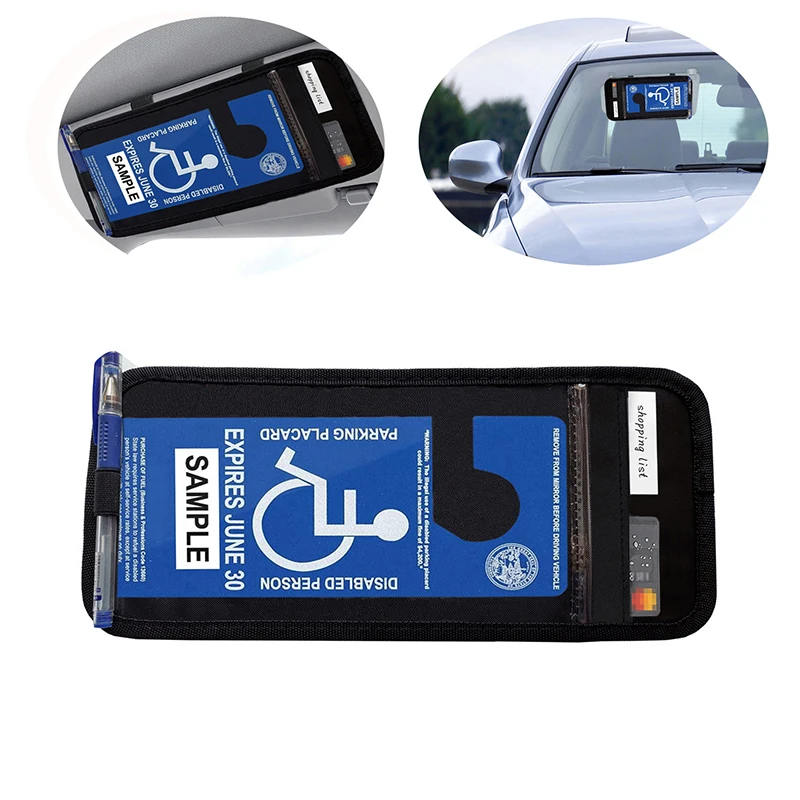Lofrcin Handicap Placard Holder For Auto, 2 PCS Gray Visor Placard Holder, Handicap Placard