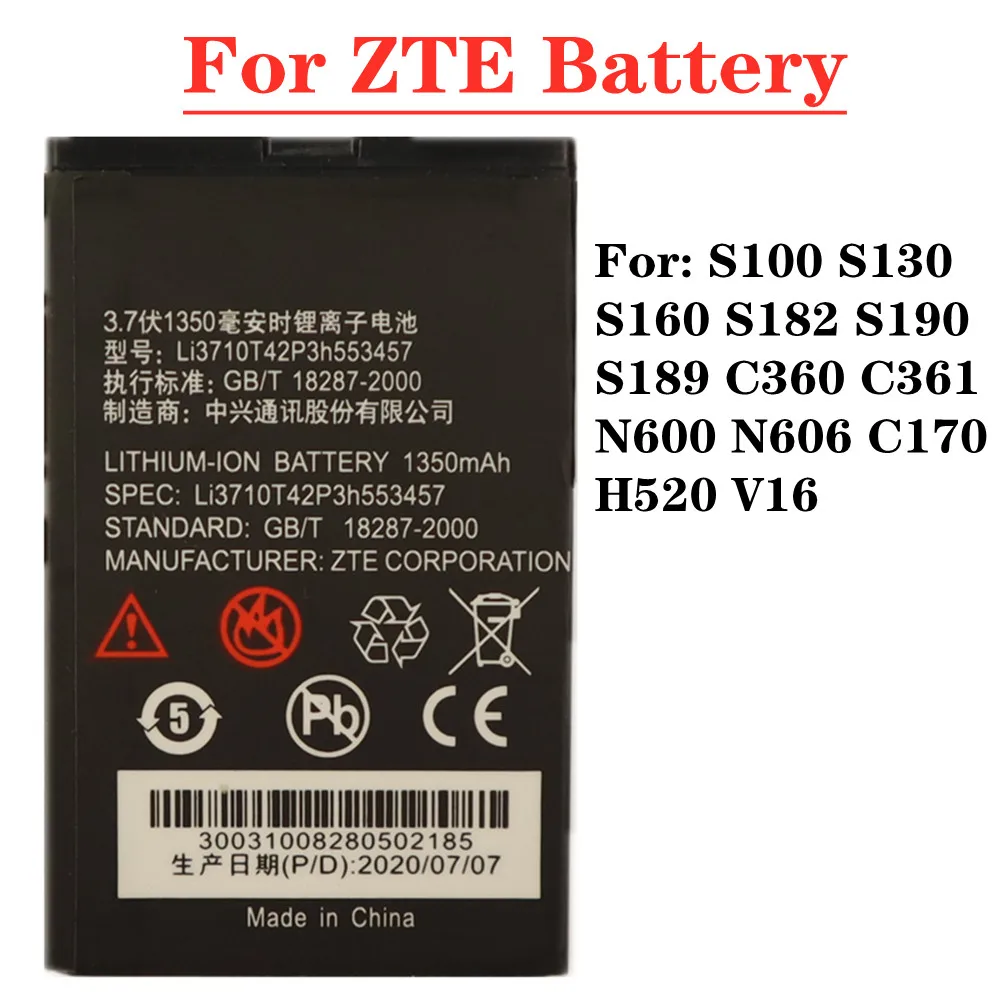

Li3710T42P3h553457 Phone Battery For ZTE C170 H520 V16 S100 S130 S160 S182 S190 S189 C360 C361 N600 N606 Replacement Battery