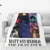 Sturniolo Triplets Flannel Blanket Matt Eras Tour Poster Warm Soft Bedding Throws for Outdoor Office Bedspread Sofa Bed Cover 2