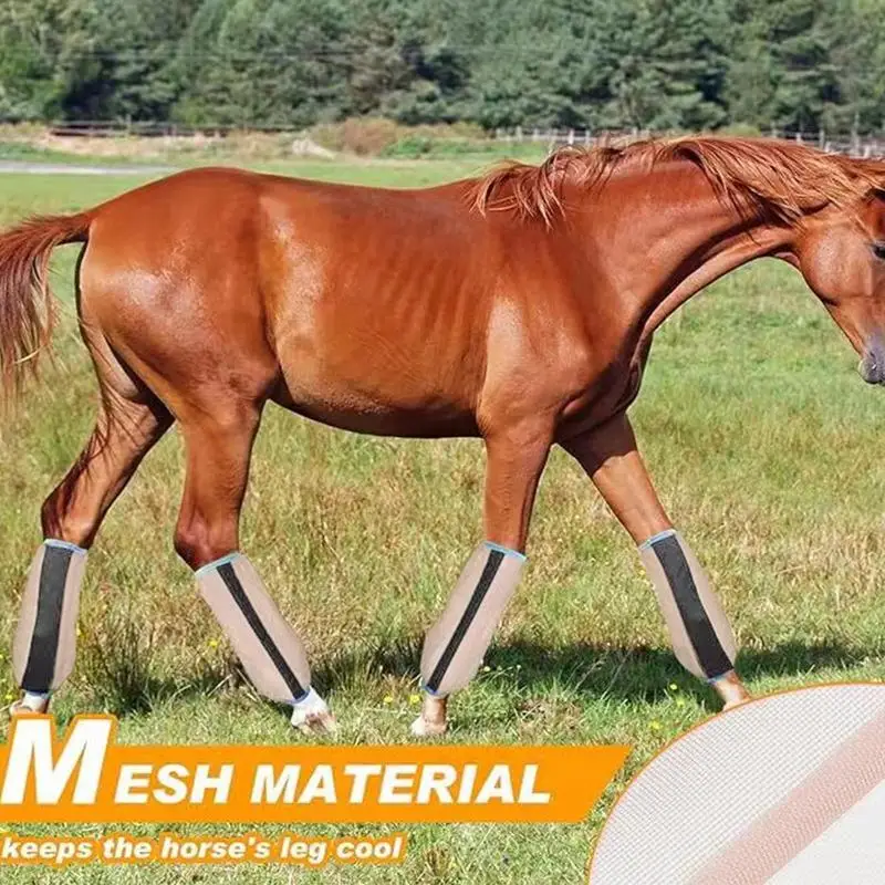 Horse Fly Boots Protective Horse Leggings Fly Boot Leggings Ventilated Sheets Leg Wraps For Daily
