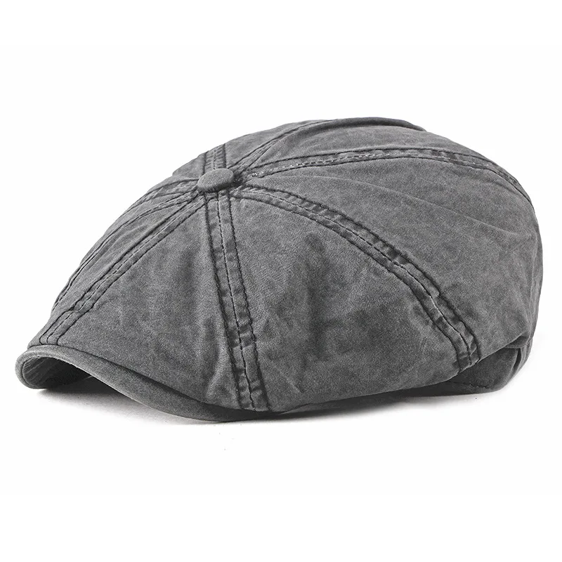 Men's Women's Beret Hat New Fashion Newsboy Caps Outdoor Streetwear Washed Denim Peaked Cap Casual Vintage Boina Hatss