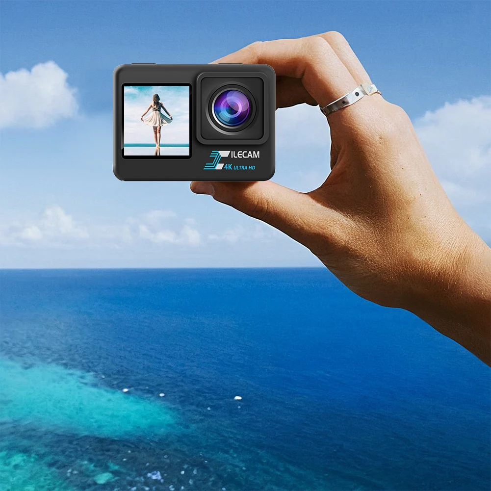 كاميرا حركة 4K رياضية مقاومة للماء