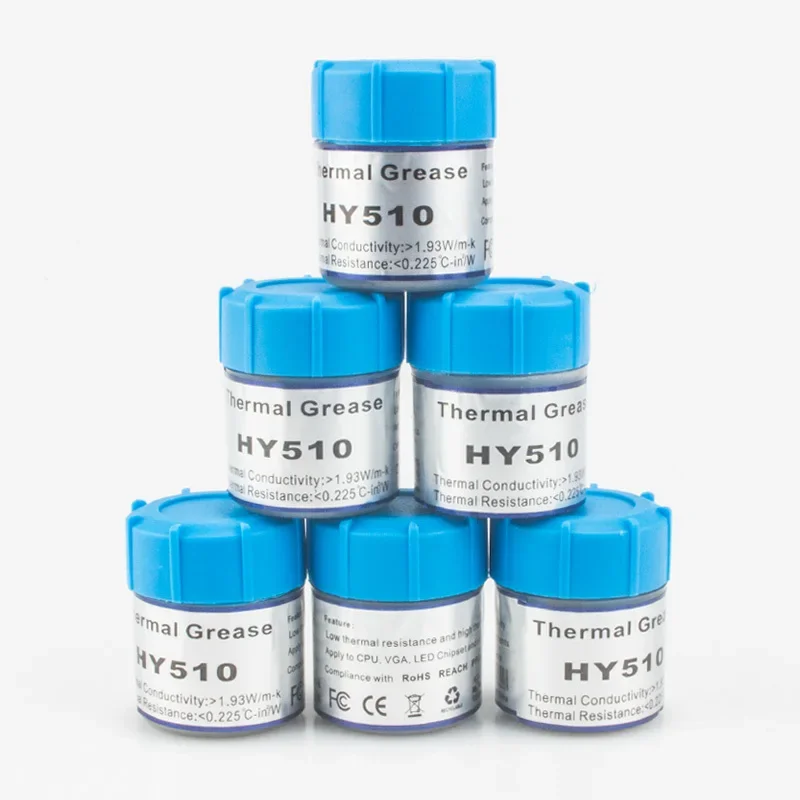 10g HY510 CPU Cooling Thermal Grease Compound Paste Heatsink Fan GPU LED Components Silver Silicone Grease Repair Tool