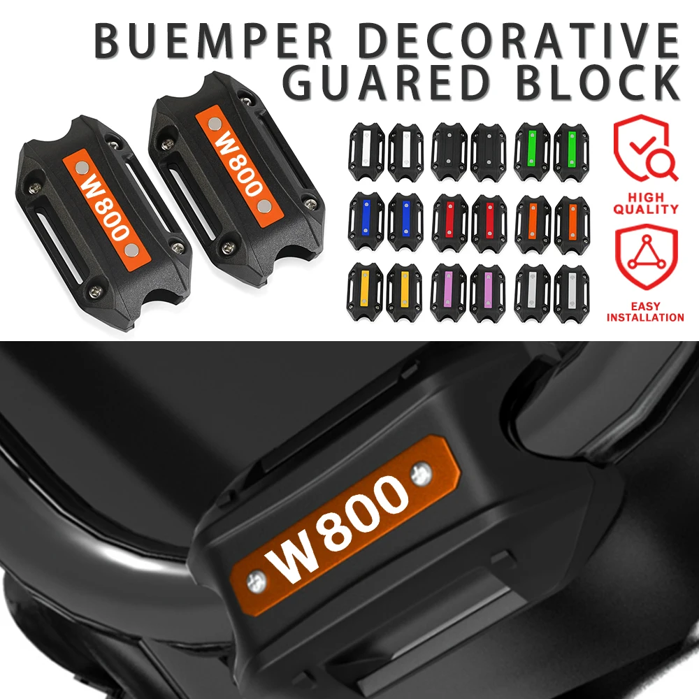 

25mm Motorcycle Crash Bar Bumper Engine Guard Protection Decorative Block For KAWASAKI W800 W800SE W800 SE 2012 2013 2014-2016