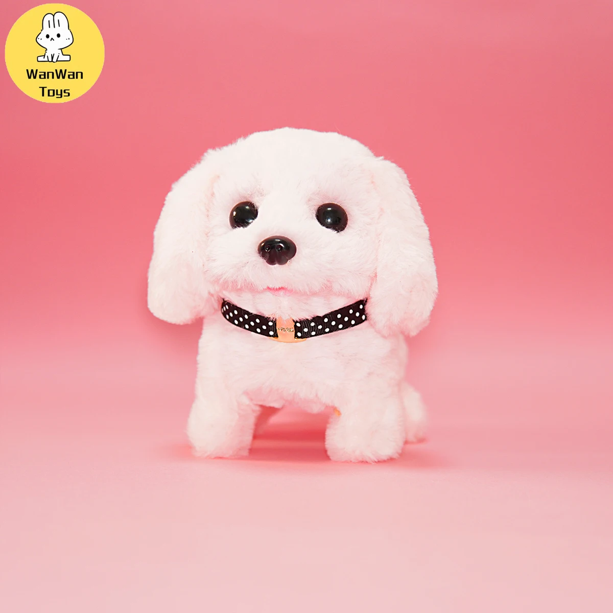 Perro Robot Interactivo De Peluche Que Camina Y Ladra, Con Correa De Transporte, Juguete Educativo Con Sonidos Reales Para Niños De 3+ Años