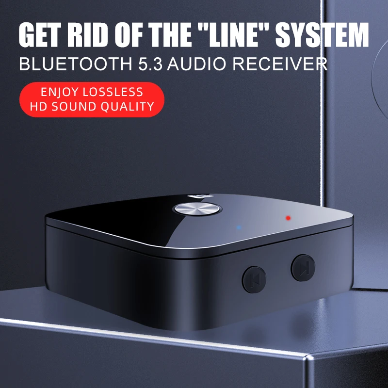 Ricevitore Audio Bluetooth 5.3 NFC 3.5mm AUX R/L RCA Stereo Lossless HIFI Music adattatore Wireless USB U-Disk Play telecomando
