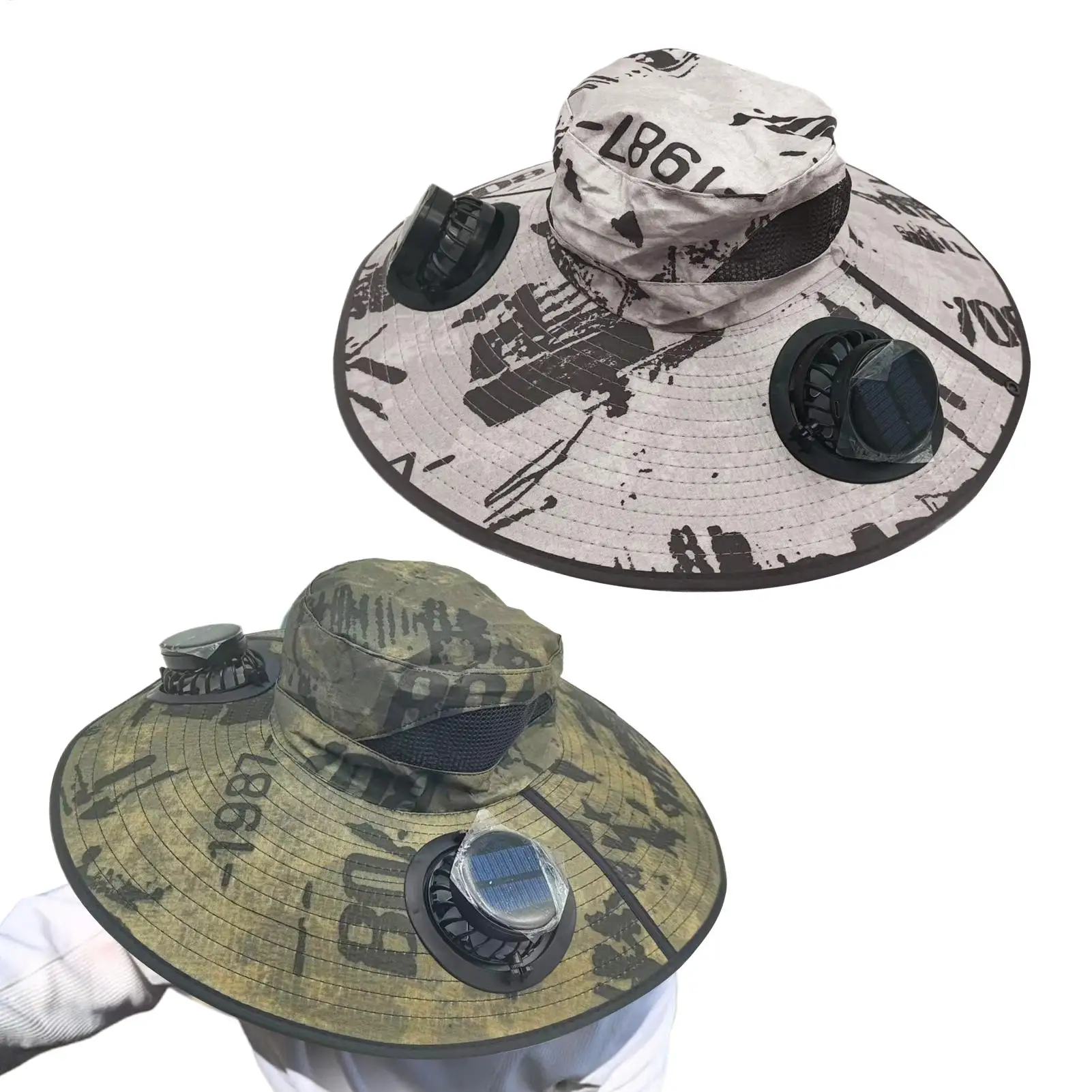 2025 Multi-Function Solar Fan Sun Hat - outdoor summer Fishing Hat with Built-In USB Charging & Wide Brim for UV/Heat Protection