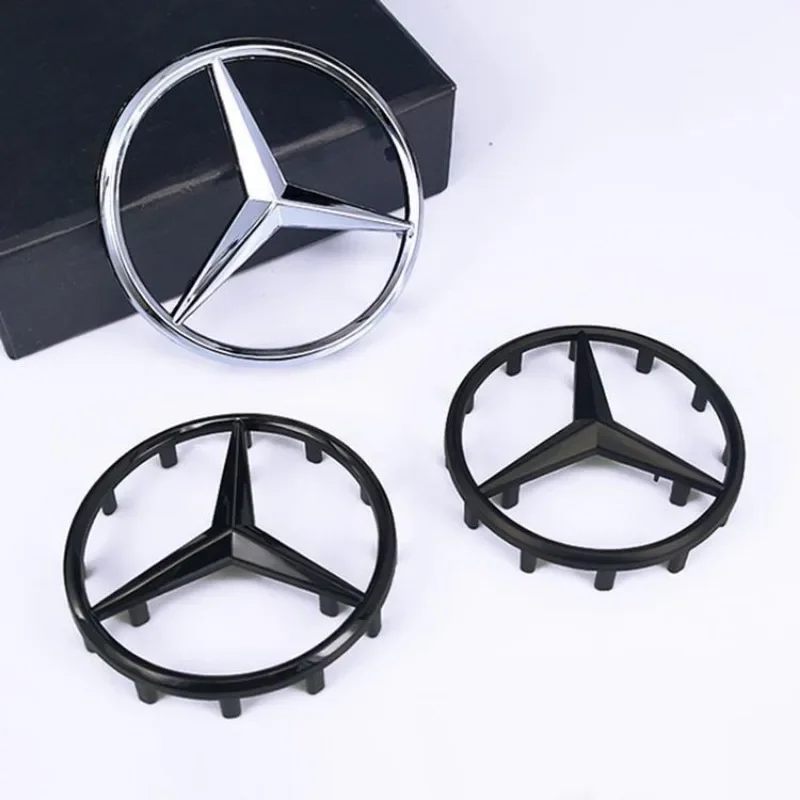 52/58mm ABS 3D hollow sticker car steering wheel center suitable for Mercedes-Benz AMG GLK W220 W212 W210 W204 W211 3d stickers