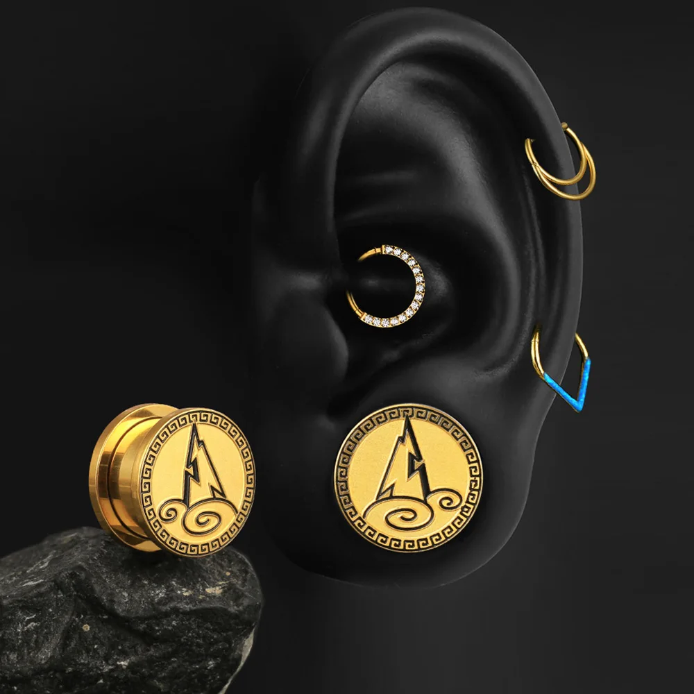 OUIJA dilatador de oreja con ojal, expansor de oreja de 10mm 30mm, 2 OUIJA dilatador de oreja con ojal, expansor de oreja de 10mm 30mm, 2
