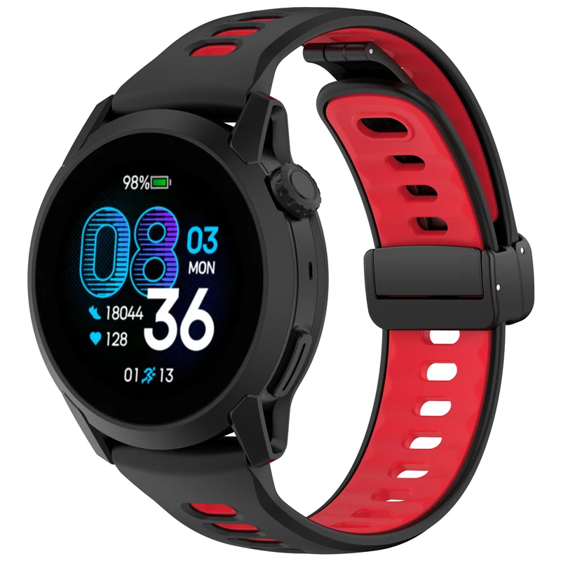 Silicone Sports Magnetic Band Bracelet, 22mm Strap