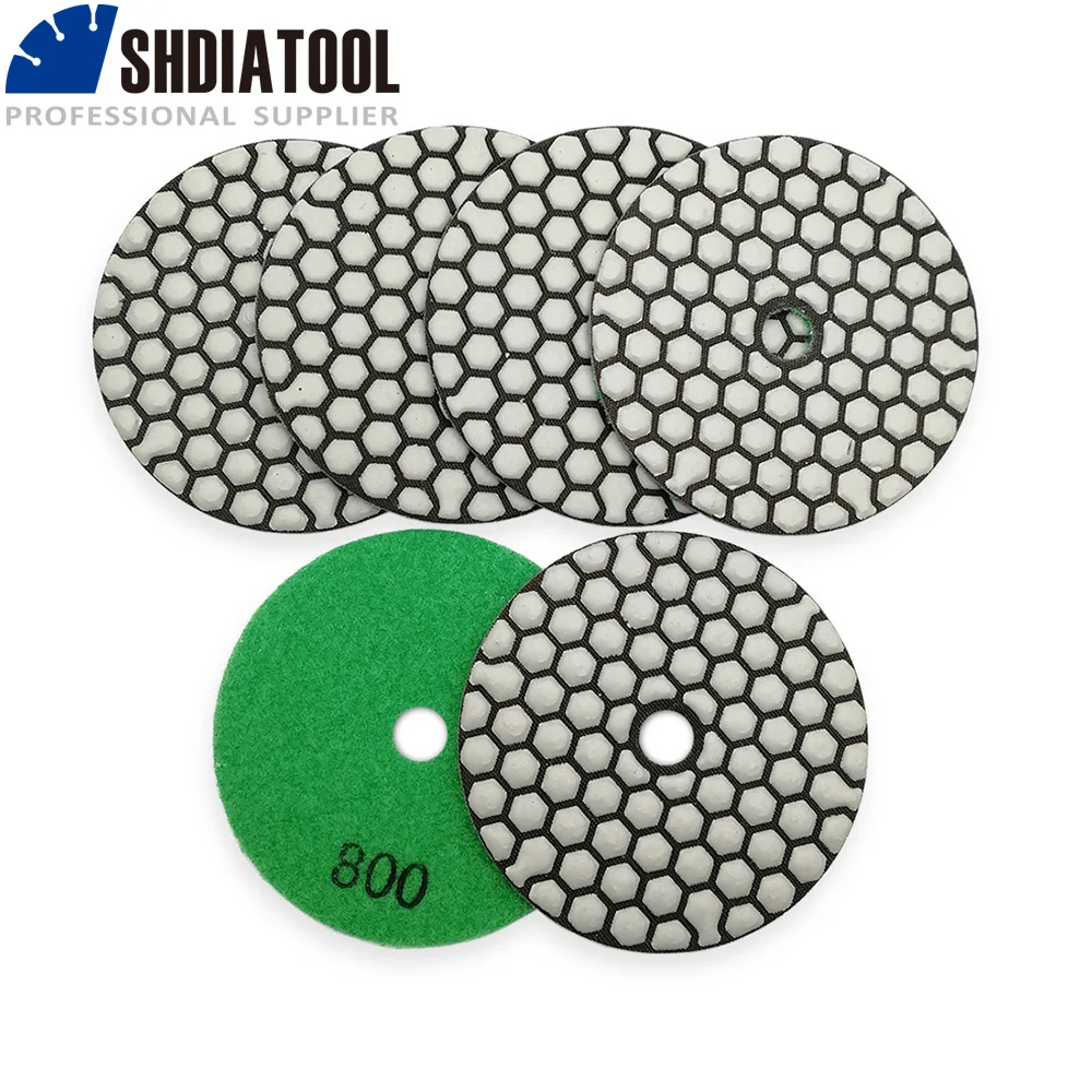 bsrttool 3 piece diamond dry polishing pad granite marble flexible resin grinding wheel 5 125mm ceramic stone polishing disc SHDIATOOL 7pcs 4