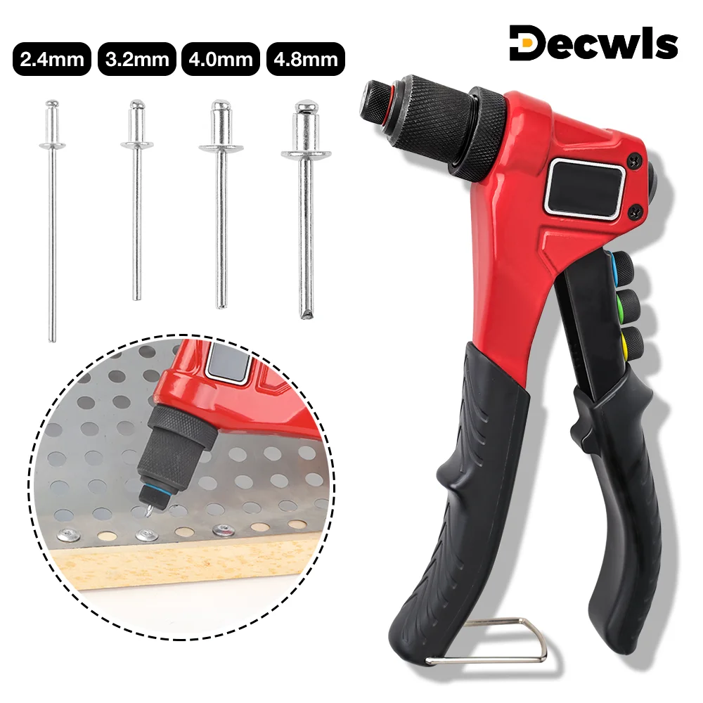 Kit Pistola Rivettatrice Manuale Con 160 Rivetti - 2.4mm, 3.2mm, 4mm, 4.8mm, Per Fai Da Te E Professionisti - Foto 6