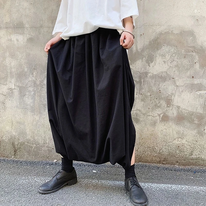 

Мужские летние брюки и юбки, Новые повседневные свободные штаны больших размеров, девять минут