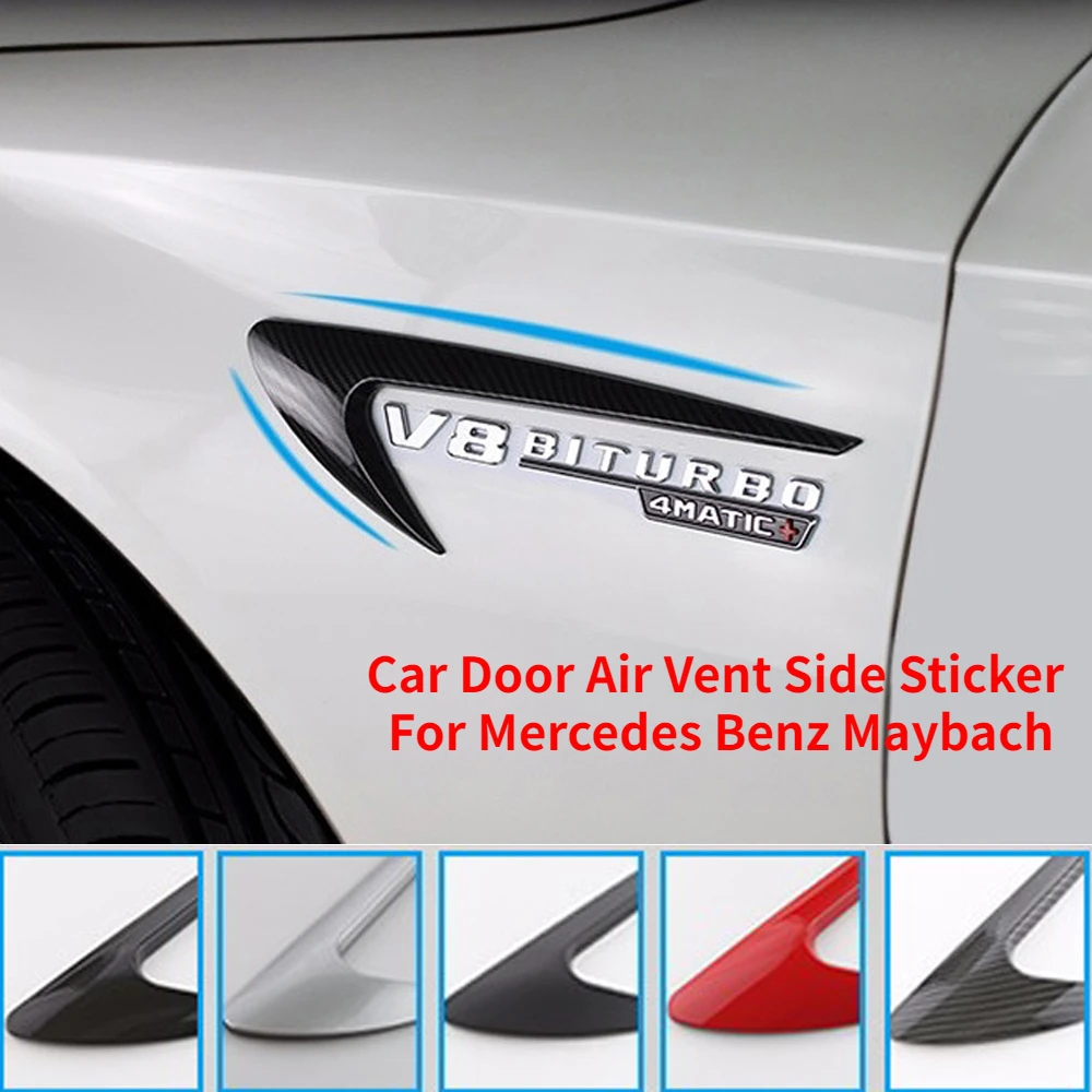 

Car Door Air Vent Side Sticker mercedes Trim Fender Sticker For Mercedes Benz Maybach W212 C63 E53 S63 W221 W205 W177 W124 W463