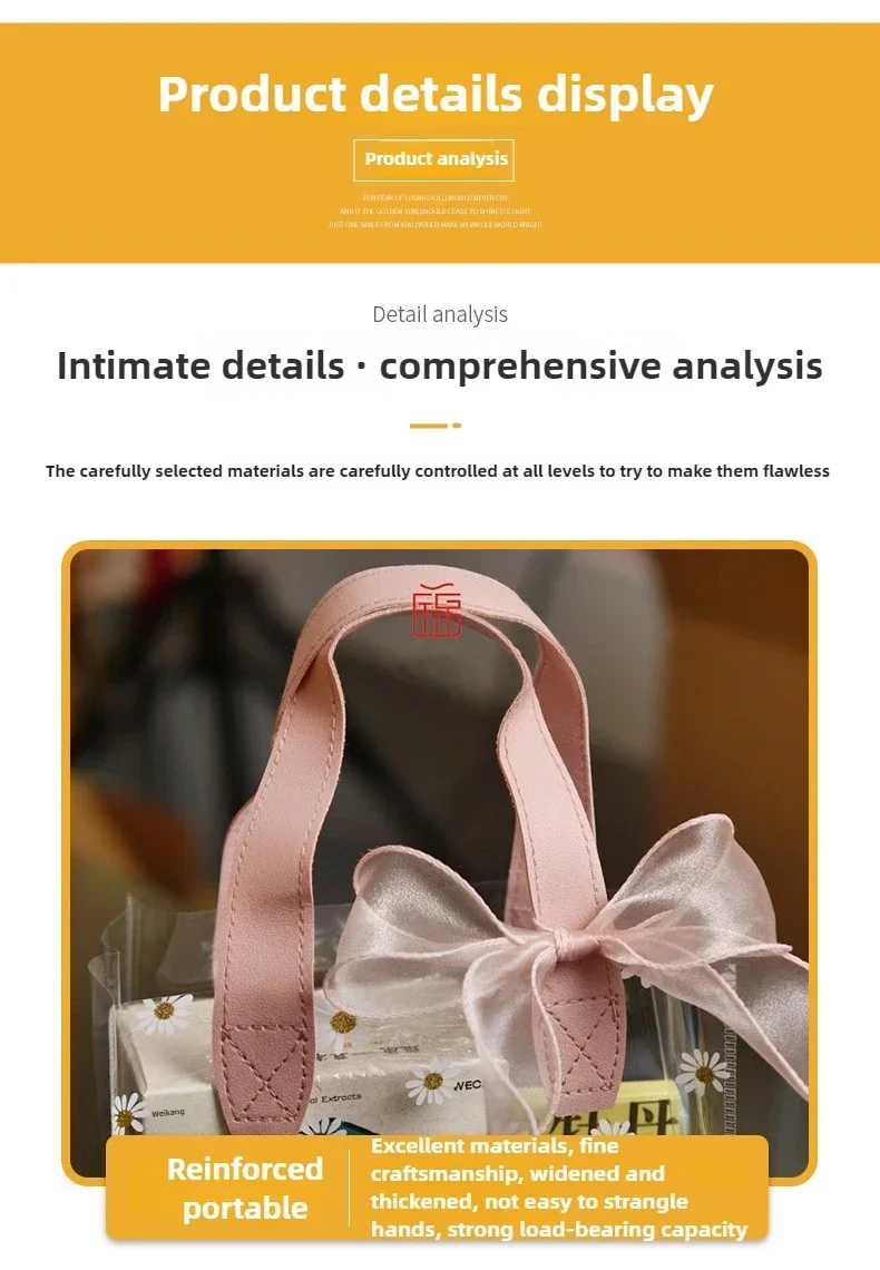 10 Stück PVC Transparente Geschenktüte Hochzeit Brautjungfer Trauzeuge Begleiter Hand Geschenktüte Geburtstagsgeschenktüte Handverpackungsbeutel – Detail 4
