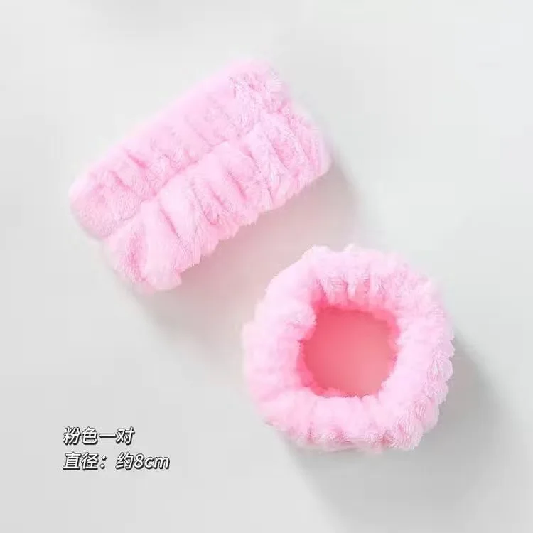  10 pares de muñequeras de spa para la muñeca, banda absorbente  para lavar la cara, muñequeras de microfibra para lavar la cara, muñequeras  para mujer, banda de sudor para reducir el