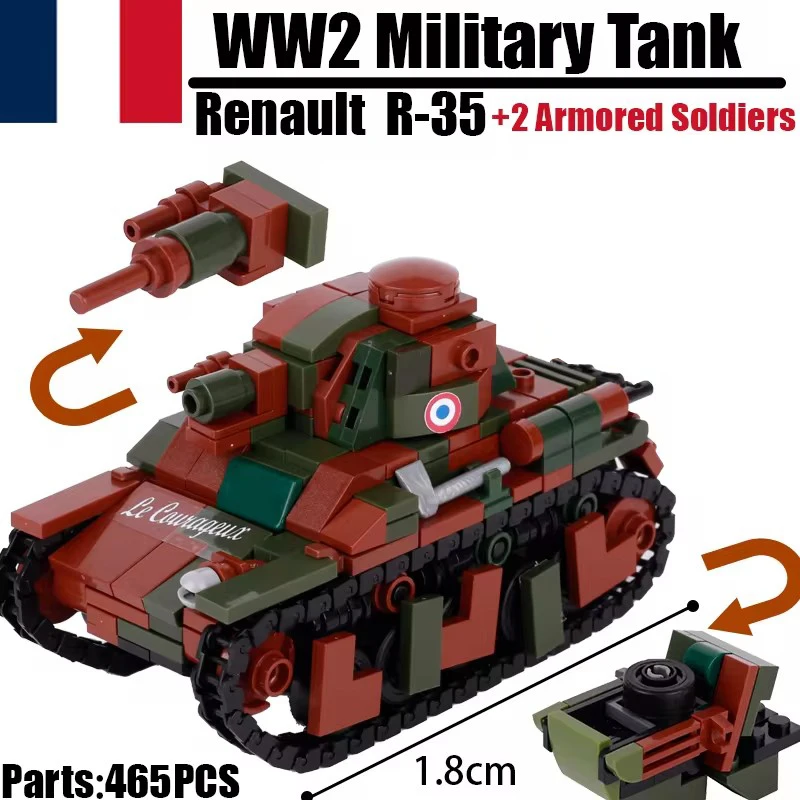 Tank/Char World War 2 ¤ Panzerkampfwagen 1 ¤ Building Block Set 565 pièces ¤ NEUF