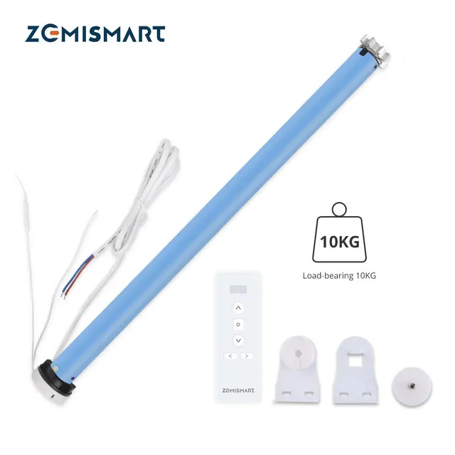 Zemismart Zigbee 2N สมาร์ท Roller Shade ผ้าม่านมอเตอร์สําหรับหลอด 38 มม.ทํางานร่วมกับ Tuya Smart Life App Alexa Google Home Voice Control 1
