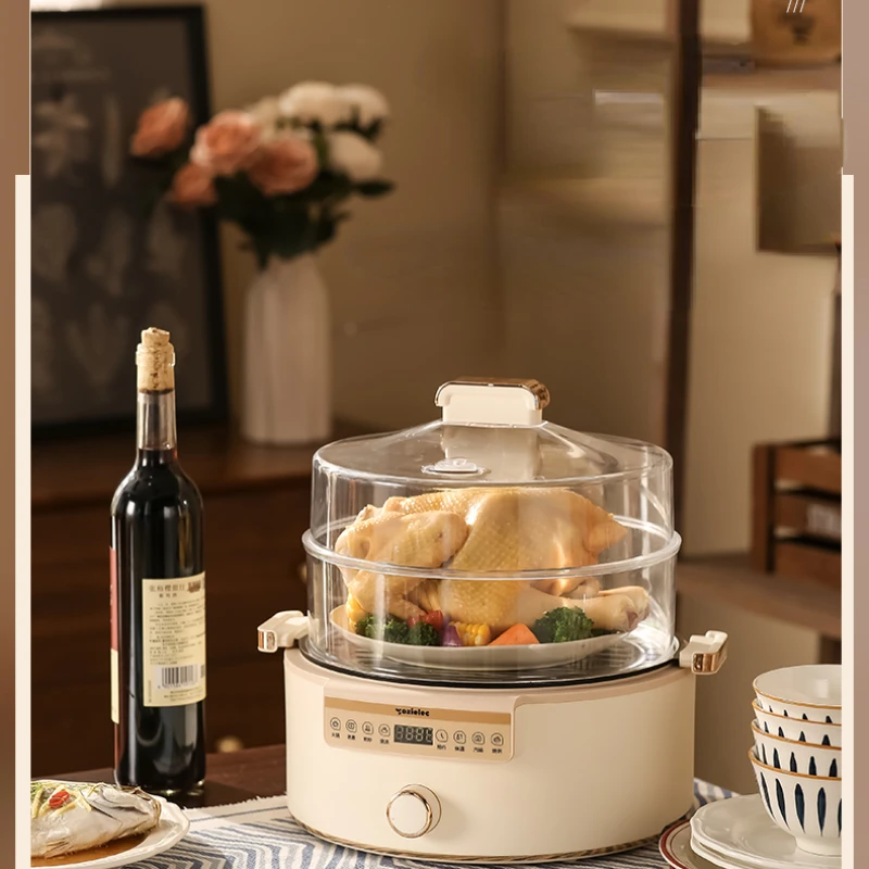 Electric Steamer Steam Pot Stew Pot  Multi-Function Steamer  Pot Appointment Time Electric Steam Box Electric Pressure Cookers 4